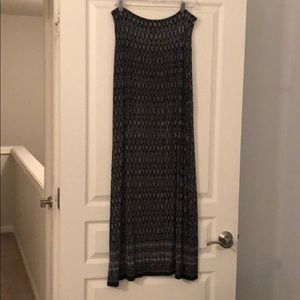 Black and White Maxi Skirt